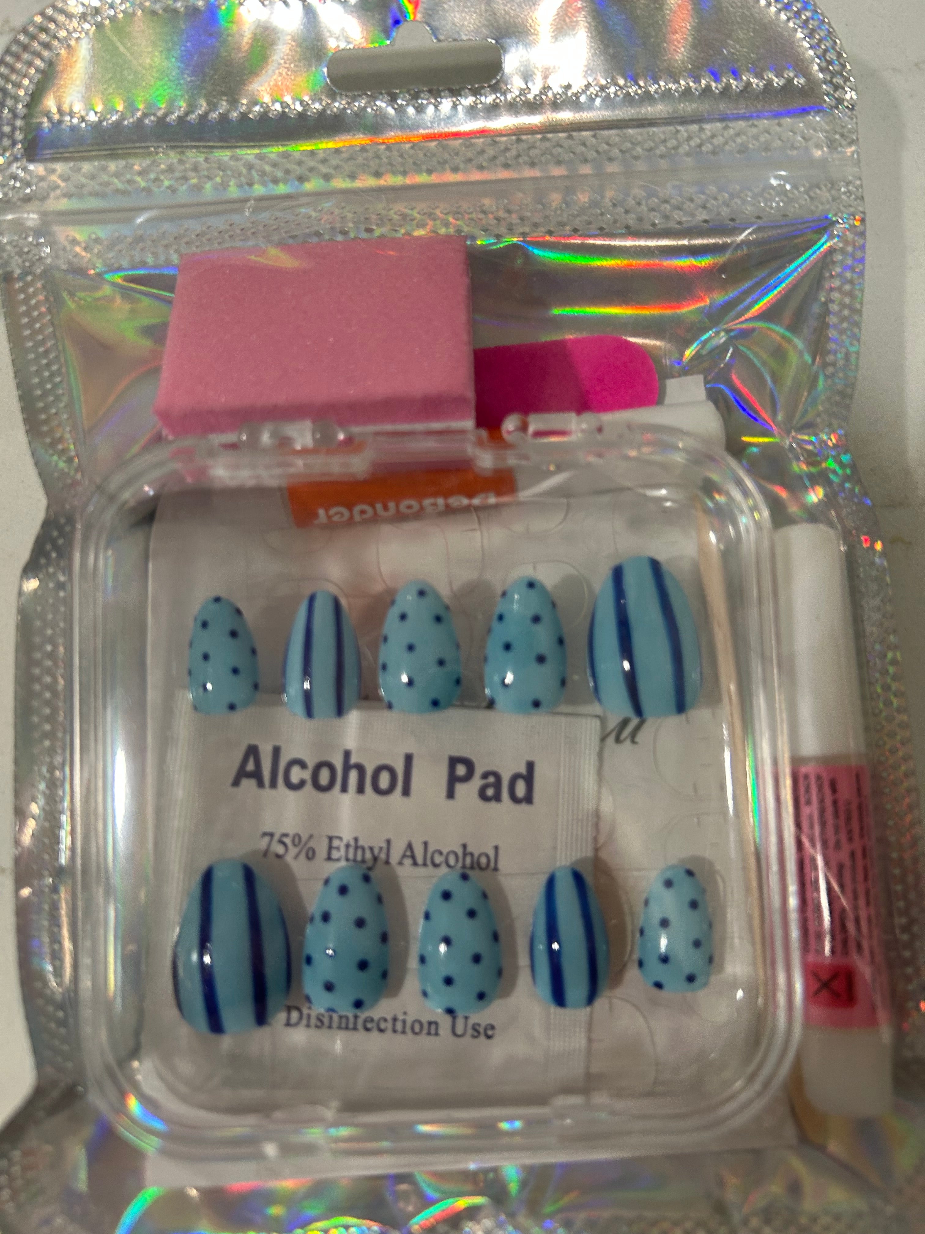 Blue stripe and dot